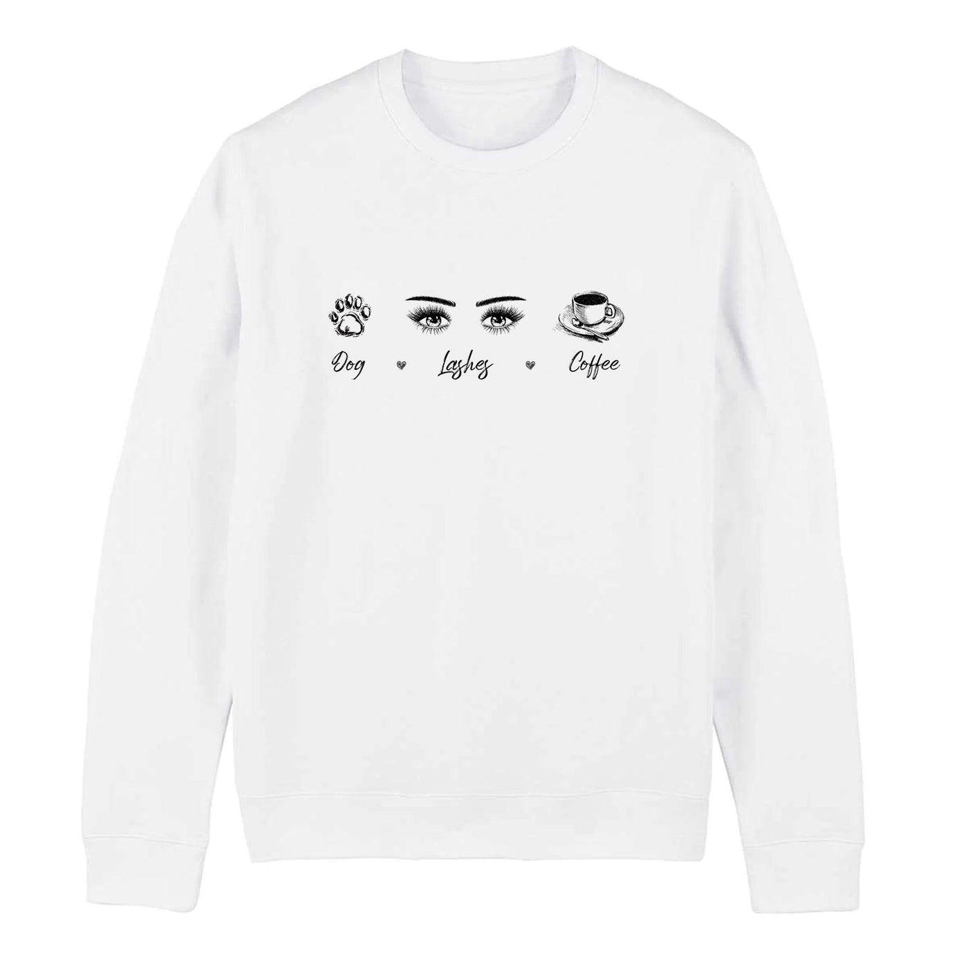 Sweat-shirt chien x cils x café