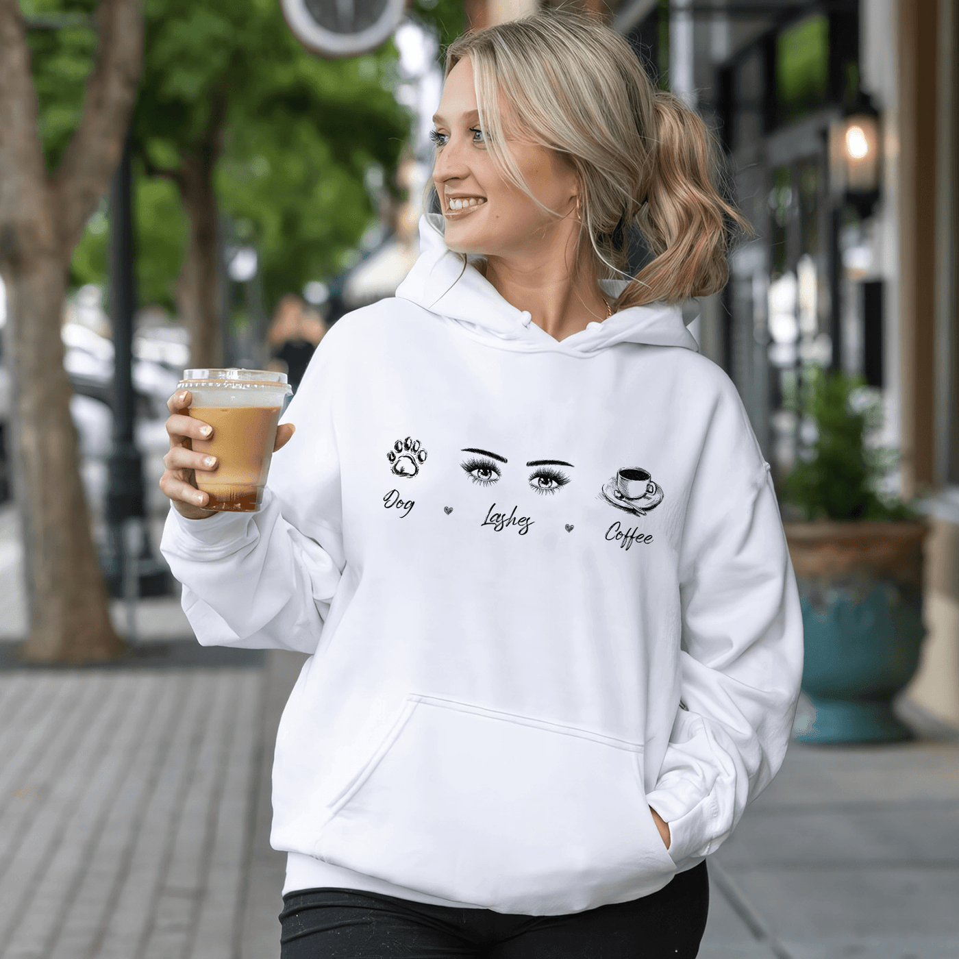 Hund x Wimpern x Kaffee Sweatshirt