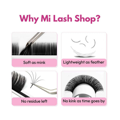 FLAT Lash Extensions (Ellipse Silk Lashes) | .15 .20 | Mixed/Single length | for WHOLESALE Pre-order