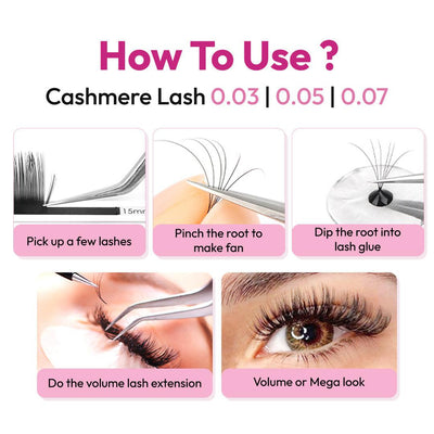 EASY FAN Russian VOLUME Lash | .03 .05 .07 | Mixed/Single length | for WHOLESALE Pre-order