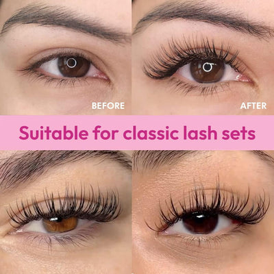 Flat Classic Lash Extensions Tray | 0.15 | Mixed Length (Ellipse Lash)