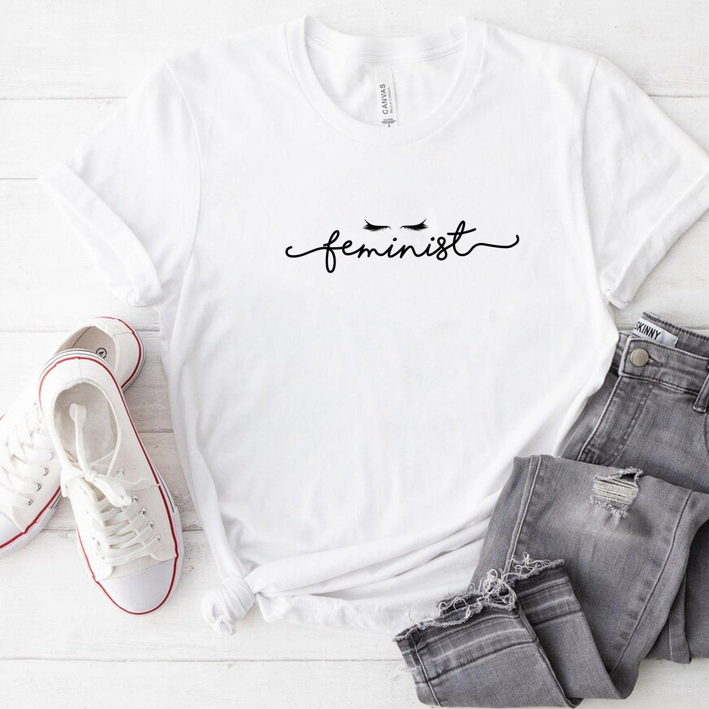 Minimalistisches feministisches T-Shirt